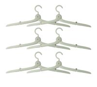 MAGICLULU 6pcs Folding Clothes Hangers for Travel Lightweight Plastic and Aluminum Coat Hangers Easy to Use Space Saving Portable Wardrobe and Bathroom Clothes Racks