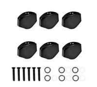 MAGICLULU 6pcs Folk Tuning Handles Guitar Tuning Caps Metal Tuner Pegs for Electric Guitar Accessories Black Square Knobs Suitable for Guitarists