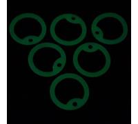 MAGICLULU 6pcs Glow the Dark Silicone Dog Id Tag Cover with Noise Dampening Ring Light Green Silent Dog Tag Accessory