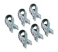 MAGICLULU 6pcs Green Ribbon Enamel Pins with Alloy Material, Versatile Application and Secure Attachment, Elegant Design Lapel Badge for Jackets and Backpacks, Mental Health Awareness Brooch