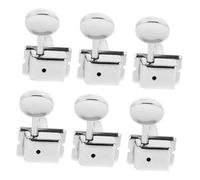MAGICLULU 6pcs Guitar Tuning Mechanisms Durable Machine Heads Semi Closed Style Accurate Tuning Wear and Tear Resistant Guitar Pegs for Electric Silver