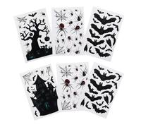 MAGICLULU 6pcs Halloween Wall Decals Self Adhesive Window Stickers with Vivid Patterns for Spooky Decor for Parties and Doors Removable and Damage