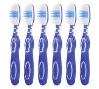 MAGICLULU 6pcs Handheld Mini Toothbrushes with Soft Bristles and Ergonomic Grip Compact Design Suitable for Oral Care in Institutional Settings