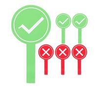 MAGICLULU 6pcs Handheld Paddle Board Voting Set Red Cross and Green Check, Foam Answer Paddles Classroom Judging Board for Small Group Teaching and Game Props