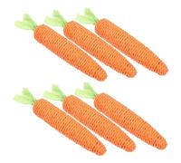 MAGICLULU 6pcs Handmade Rope Carrot Cat Chewing Bite Resistant
