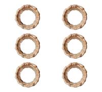 MAGICLULU 6pcs Handwoven Straw Napkin Buckles Rustic Braided Rattan Rings for Table Setting Jute Serviette Holders Farmhouse Wedding Party Decor Elegant Hollow Out Design