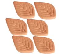 MAGICLULU 6pcs Leaf Shaped Terracotta Brown Sugar Holder Reusable Sugar Keeper Softener for Food Storage Containers Keeps Soft and Fresh