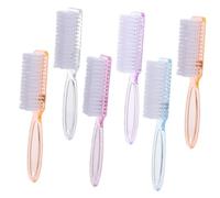 MAGICLULU 6pcs Nail Brush Long Handled Design Toenail Brush Cleaning for Manicure and Pedicure Sessions Random Color