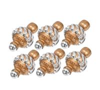 MAGICLULU 6pcs Roman Style Curtain Rod Finials Decorative Ends for Drapery Poles Easy Attach Window Curtain Rod Accessories for Bedroom Home Office Stylish Closure Caps