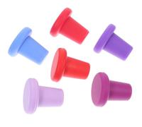 MAGICLULU 6pcs Silicone Wine Stopper Liquor Bottle Stopper Reusable Food Grade Silicone Keep Air Out Easy Operation for Parties and Homes
