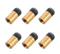 MAGICLULU 6pcs Slip on Tips for Pool Cues Cue Tip Maintenance Copper and Imitation Leather Stable Contact for Competitive Events and Home Entertainment
