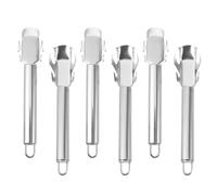 MAGICLULU 6pcs Stainless Steel Dish Clamp Lifter Plate Clamp Dish Clip Gripper with Secure Gripping Anti-Slip Design Silver for Lifting Hot Plates and Bowls from Steamers