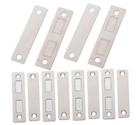 MAGICLULU 6pcs Stainless Steel Invisible Magnetic Door Catch for Cabinets Ultra Thin Concealed Push Magnet Latch with Double Magnets Strong Holding Capacity for Kitchen Cupboards Wardrobes