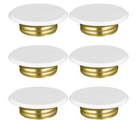 MAGICLULU 6pcs White Fire Sprinkler Head Covers Concealed Ceiling Cover Plates Made of Sturdy Iron Sl esthetic and Enhanced Safety for Residential and Wall-mounted Systems