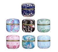 MAGICLULU 7 Pcs Candle Tins Candle Jars Mini round Box Iron Lightweight Easy to Open and Close Creative Pattern Printing Unique Design Birthday Gift for Girlfriends and Mom