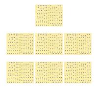 MAGICLULU 7 Pcs Guitar Fretboard Stickers, Yellow Adhesive Number Decals for Guitar, Easy to Apply, Helps Master The Fingerboard, Beginner Practice