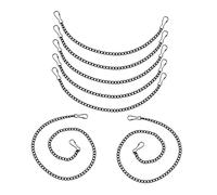 MAGICLULU 7pcs Hanging Chain Kit Hooks for Stained Glass Window Bird Feeder and Flower Pot Black Iron Chains 25cm 50cm Lengths for Indoor and Outdoor Use