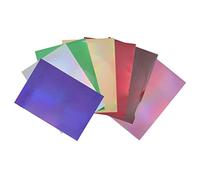 MAGICLULU 7pcs Holographic Vinyl Sheets Mixed Colour for DIY Decoration Extra-Strong Adhesive Glitter Transfer Film Compatible Craft Cutters
