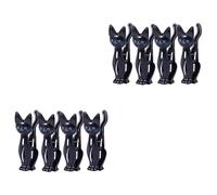 MAGICLULU 8 Pcs Cartoon Cat Plastic Clothes Clips Sealing Pegs for Laundry Beach Towels Household Use Reusable Ergonomic Non Stick Bag Sealers Black
