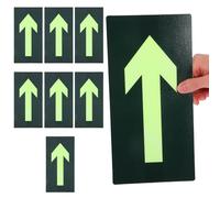 MAGICLULU 8 Pcs Fire Evacuation Stickers Glow the Dark Self Adhesive Pvc Exit Arrow Signs for Fire Evacuation in Malls and Public Areas