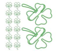 MAGICLULU 80pcs Green Four-Leaf Clover Paper Clips - Decorative Metal Shamrock Clips for Organizing Documents, Journaling, Bookmarks, St Patrick’s Day and Irish Festival Party Supplies