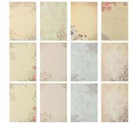 MAGICLULU 80pcs Vintage Writing Paper Note Paper Multi-Purpose Sturdy with Classic Beautiful Appearance for Congratulations and DIY Assorted Style