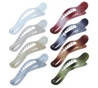 MAGICLULU 8pcs Acrylic Hair Claw Clips for Women Assorted Colour Sturdy and Stable Hair Accessories Suitable for Thick Or Curly While Washing Your Face Or Taking A Bath Random Color