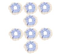 MAGICLULU 8pcs Boho Lace Hair Scrunchies for Women Soft Elastic Oversized Ponytail Holders Decorative White Lace Hair Ribbons Comfortable Non-damaging for Ballet Party Photography