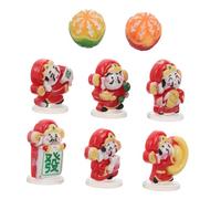 MAGICLULU 8Pcs Feng Shui Cai Shen God of Wealth Car Dashboard Statues Set with Ornaments Desktop Sculptures for Prosperity and Luck Fit for Vehicle Interior Decoration
