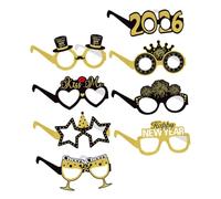 MAGICLULU 8pcs Festive Photo Booth Props for Parties Stylish Decorative Eyeglasses for Year Celebrations Enhance Fun Joy at Christmas and Birthday Events