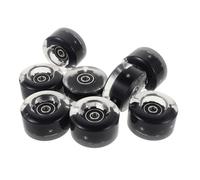 MAGICLULU 8pcs Glowing Skate Wheels Quad Roller Wheels Roller Skate Replacements with Bearings Outdoor Illuminating Outdoor Indoor Light Black