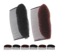 MAGICLULU 8pcs Hair Volume Cushion Comb for Women, Nylon and Plastic Hair Bun Tool with Easy Root Lift and Heat Protection, for Travel and Commutes