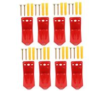 MAGICLULU 8pcs Heavy Duty Iron L Shaped Hook Bracket with Slanted Holes for 20lb Fire Extinguisher, Wall Mount Fire Extinguisher Bracket with Deformation-free Support, for Garage