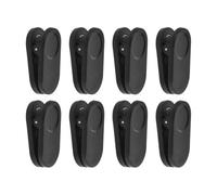 MAGICLULU 8pcs Magnetic Lavalier Microphone Clip for Lapel with Strong Magnetic Attachment and Plastic Material, Black Mini Microphone Clamp Prevents Drops, for Teachers and Presenters