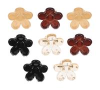 MAGICLULU 8pcs Mini Flower Hair Clips Small Claw Clips for Hair Comfortable to Use Elegant Flower Shape Plastic Rhinestone for Women Daily Life Shooting Photos