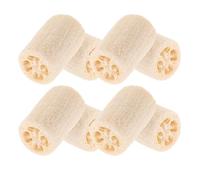 MAGICLULU 8pcs Natural Loofah Shower Sponge Exfoliating Bath Scrubbers for Gentle Skin and Kitchen Cleaning Ergonomic Grip Relaxing Massage Grease Removal Eco-Friendly Luffa Pads