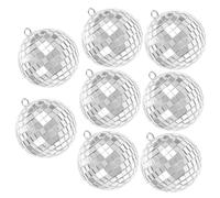 MAGICLULU 8pcs Retro Disco Ball Hanging Decorations Garden Party Decor Mirror Disco Ball Reflective for Theme