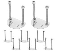 MAGICLULU 8Pcs Roller Skate Bracket Plates Double Row Base Parts with Rear Half-Round Washer and Nut 50Mm Shock Absorbing Hardware for Four Wheel Quad Skates Replacement and Installation