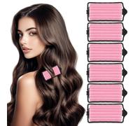 MAGICLULU 8pcs Soft and Comfortable Sponge Hair Rollers for Medium Hair Pink Plastic Foam Curlers Hairdressing Styling Tool for Easy Curling and Sleep-friendly Styling