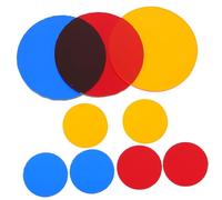 MAGICLULU 9Pcs Color Filters Kit Transparent Sheets for Optical Instruments for Educational Use Creative Color Effects for Teaching and Learning Color