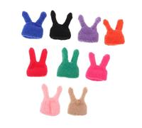 MAGICLULU 9pcs Handmade Mini Hats DIY Wine Bottle Hats Knitted Bottle Toppers Knitted Doll Accessories