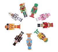 MAGICLULU 9pcs Nutcracker Soldier Iron Embroidered Patches for Christmas Clothes Hats Bags Handcrafted Appliques for Holiday Decoration Multifunctional Fashionable Transfer
