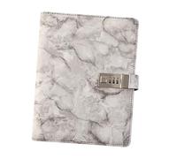MAGICLULU A5 Marble Pattern Pu Leather Notebook with Secret Combination Lock and Metal Key, Daily Planning Notepad for Office and Home Use, Prioritizing Tasks with Sturdy Paper Pages