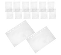 MAGICLULU A6 Plastic 6-Ring Binder Pockets Removable Sticker Binder Inserts 20 Sheets Small Card Sleeves for Trading Cards and Business Organizer Refill Sheets for Office Use