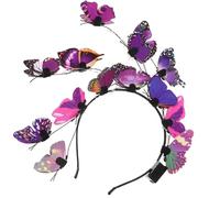 MAGICLULU Accessory Dark Plastic Made for Comfortable Hair Iron of and Glow the Butterfly Headband Lightweight Women Parties and Concerts