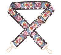 MAGICLULU Adjustable Banjo Shoulder Strap with Gold Hook Retro Pattern for Musicians and Valentine’S Day