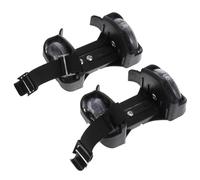 MAGICLULU Adjustable Black Heel Rollers Skating Shoes Flashing PVC Tri-Tone Wheels for Teens and Adults, Cool Light-Up Roller Skate Wheels Suitable for Outdoor Use