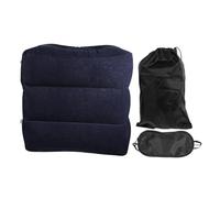 MAGICLULU Adjustable Inflatable Footrest Pillow with Double Valve for Travel Airplane Train Car Office Home Height Leg Cushion for Comfort Circulation Support and Back Relief