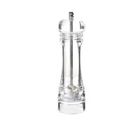 MAGICLULU Adjustable Manual Pepper Mill with Transparent Storage Bottle for Kitchen Seasoning and Fresh Spice Grinding