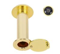 MAGICLULU Adjustable Security Door Viewer Cat Eye 14-18mm Hole Diameter for 50-70mm Thick Doors Gold Finish Peephole Privacy Protection for Home and Garage